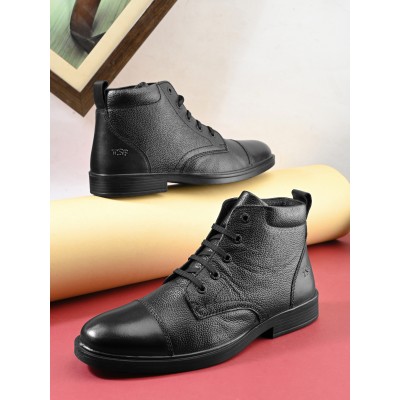 TSF GENUINE LEATHER POLICE BOOT FOR MEN (KIM-33-BLK)